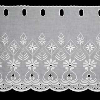 Valletje 123 hoogte 28cm wit | Vitrage valletjes