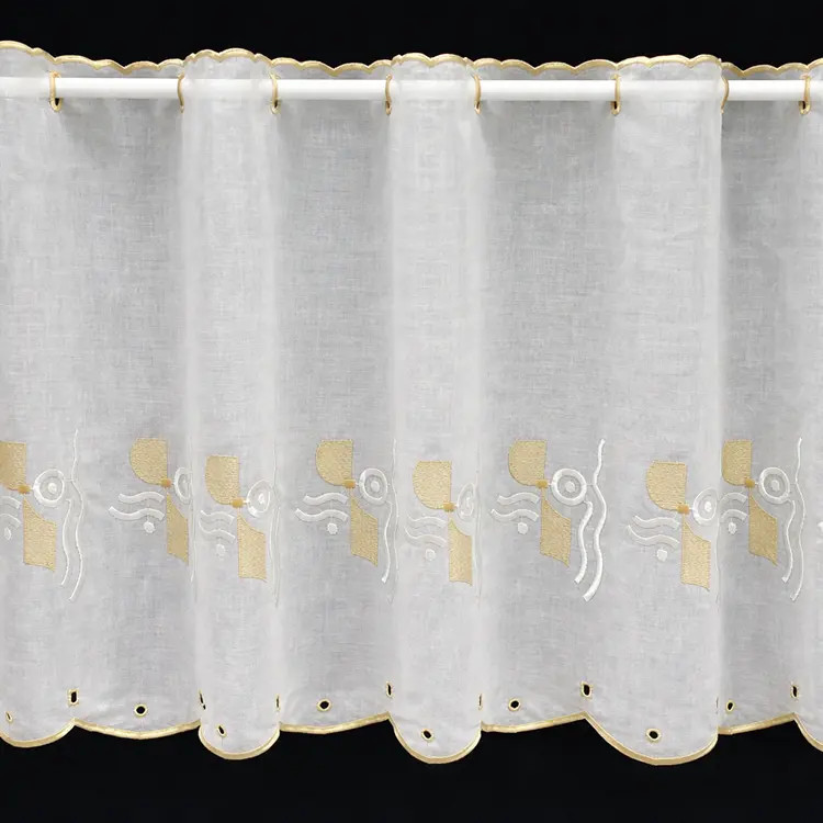 Valletje nr.443 ecru met goud hoogte 45cm | Valletjes gordijnen