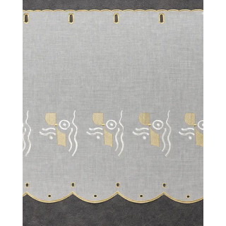 Valletje nr.443 ecru met goud hoogte 45cm | Valletjes gordijnen
