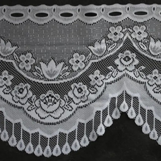 Valletje nr.304 hoogte 29cm wit | Vitrage valletjes