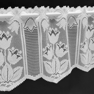 Valletje nr.410 hoogte 29cm wit | Vitrage valletjes