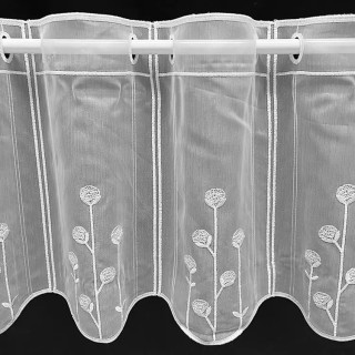 Valletje nr.432 wit 31cm hoog met bloemen