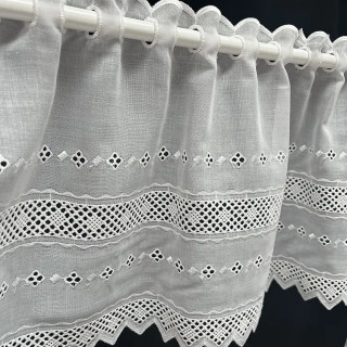 Valletje 54 hoogte 28cm wit | Vitrage valletjes