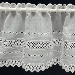 Valletje 54 hoogte 28cm wit | Vitrage valletjes