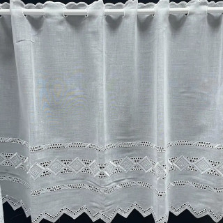 Valletje 372 wit hoogte 56cm | Valletjes gordijnen