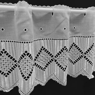 Valletje nr. 87 wit 28cm hoog | Korte vitrage valletjes