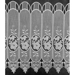 Valletje nr. 66 mat wit kant 50cm hoog | Valletjes gordijnen