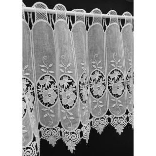 Valletje nr. 66 mat wit kant 50cm hoog | Valletjes gordijnen