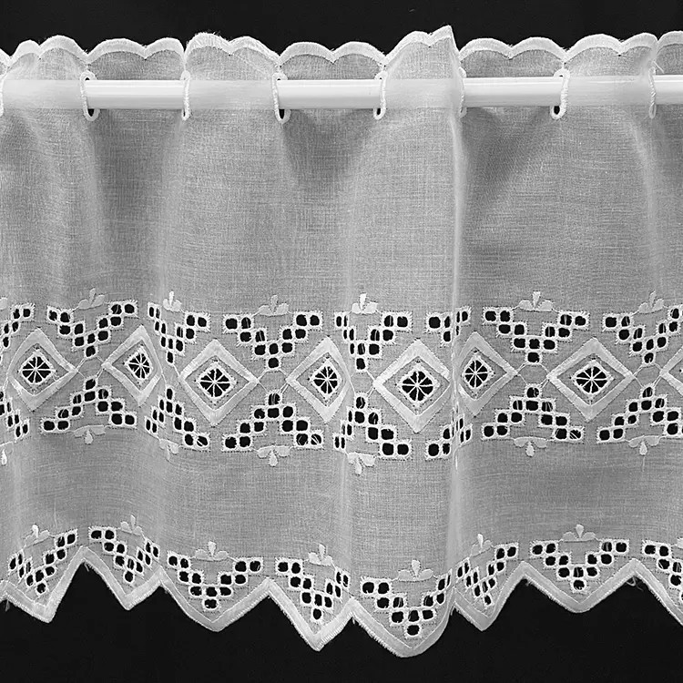 2 meter valletje nr. 69 wit 28cm hoog | Korte vitrage valletjes