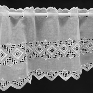 2 meter valletje nr. 69 wit 28cm hoog | Korte vitrage valletjes