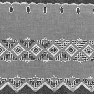 2 meter valletje nr. 69 wit 28cm hoog | Korte vitrage valletjes