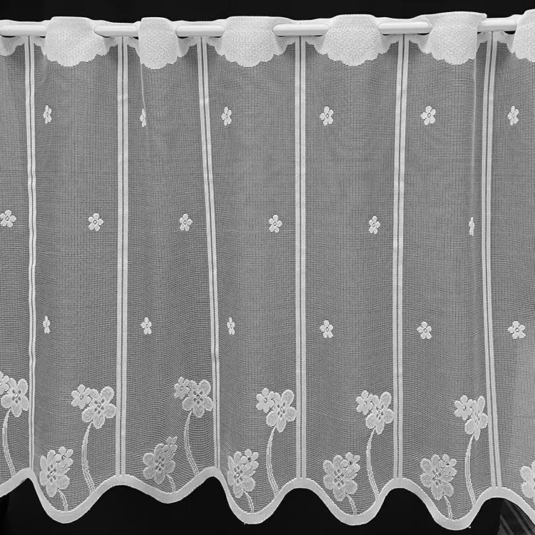 Valletje nr. 80 wit  met steentjes hoogte 61cm | Valletjes gordijnen