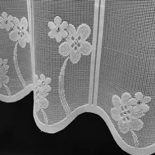 Valletje nr. 80 wit  met steentjes hoogte 61cm | Valletjes gordijnen