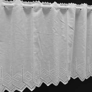 Valletje nr.81 hoogte 46cm wit  / valletjes gordijnen