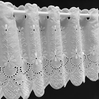 Valletje nr.110 hoogte 29cm wit | Kort gordijntje