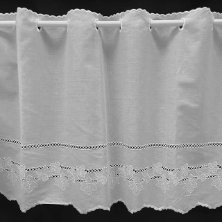 3,2 meter valletje nr.102 wit hoogte 47cm | Valletjes gordijnen