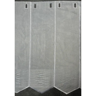 Valletje nr. 502 wit met grijs 60cm hoog | Valletjes gordijnen