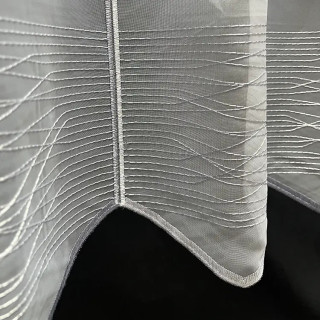 Valletje nr. 502 wit met grijs 60cm hoog | Valletjes gordijnen