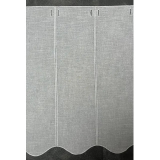 Valletje nr. 1 hoogte 60cm wit met grijs | Vitrage valletjes