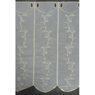 Valletje nr. 505 wit met zalm/groene bloemetjes hoogte 61cm