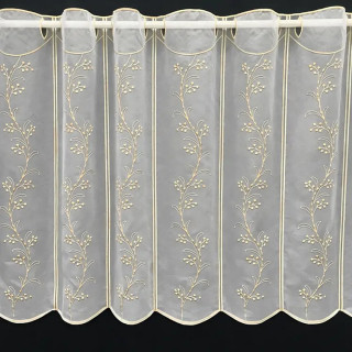 Valletje nr. 505 wit met zalm/groene bloemetjes hoogte 61cm