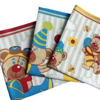Kinder zakdoeken Teddybeer | 6 stuks 27x27cm