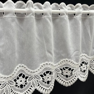 Valletje nr.464 wit met kant 36cm hoog