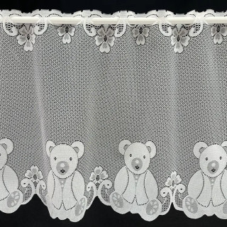 Valletje nr.463 wit met beer 45cm hoog