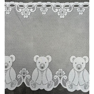 Valletje nr.463 wit met beer 45cm hoog