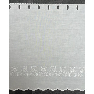 Valletje nr.374 wit 48cm hoog met beertjes