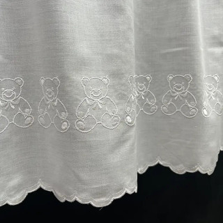 Valletje nr.374 wit 48cm hoog met beertjes