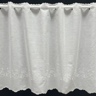 Valletje nr.374 wit 48cm hoog met beertjes