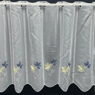 Valletje nr.239 wit voile met bloemen hoogte 63 cm