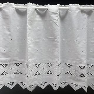 Valletje nr.593 wit hoogte 54cm | Valletjes gordijnen