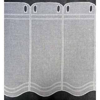 Valletje nr. 41 wit met hoogte 46cm / valletjes gordijnen