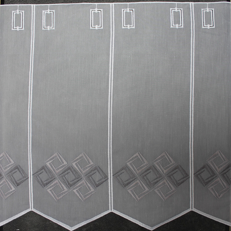 Brocante valletjes | Valletje voor gordijnen nr. 462 wit met grijs