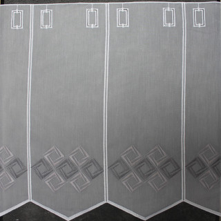 Brocante valletjes | Valletje voor gordijnen nr. 462 wit met grijs