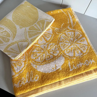 Kracht keukenset Limoncello geel | Theedoek en keukendoek