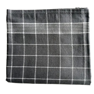 Theedoek grijs / Kracht 50x70cm theedoek ruit half linnen