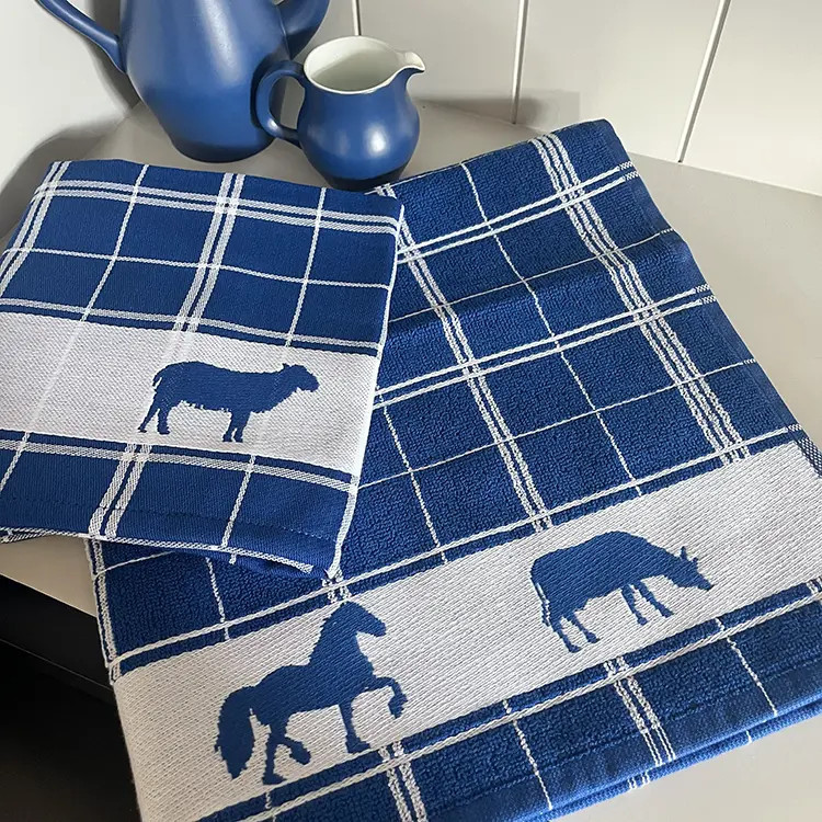 Keukenset Boerderijdieren | Theedoek & Keukendoek Rebalife 100% katoen