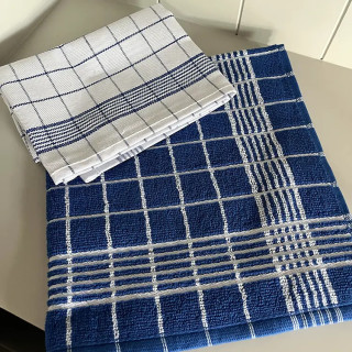 Kracht blauw geruit | Theedoek en keukendoek
