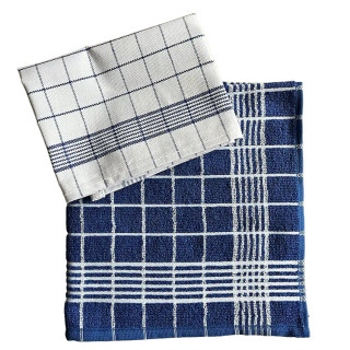 Kracht blauw geruit | Theedoek en keukendoek