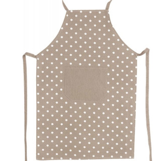 Halterschort beige stippen / Kracht schort