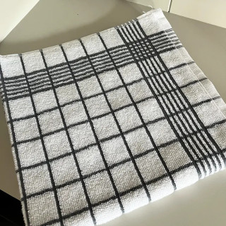 Kracht keukendoek wit/grijs geblokt | 50x50 cm