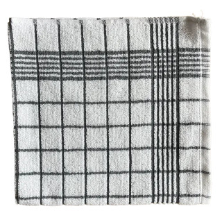 Kracht keukendoek wit/grijs geblokt | 50x50 cm