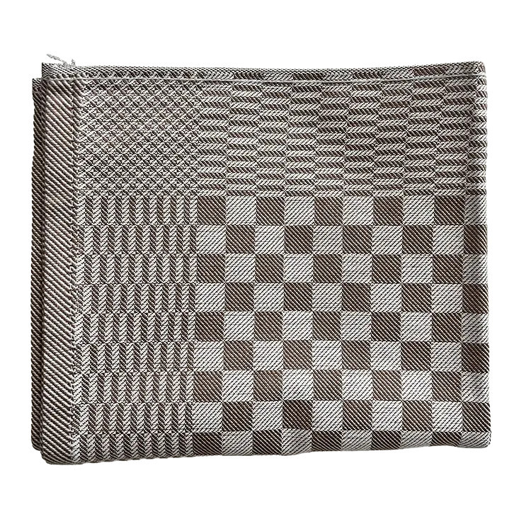 Theedoek taupe | Kracht 50x70cm theedoek ruit