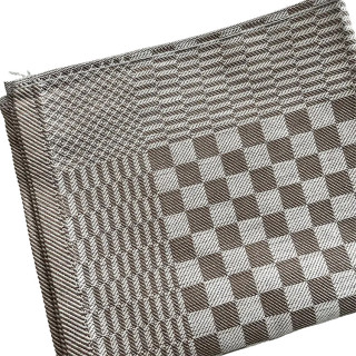 Theedoek taupe | Kracht 50x70cm theedoek ruit