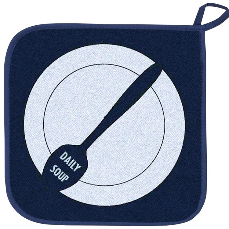 Pannenlap 'Daily Soup' blauw | 100% katoen | Kracht