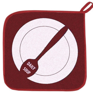 Pannenlap 'Daily Soup' rood | 100% katoen | Kracht