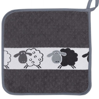 Pannenlap schapen grijs | 100% katoen